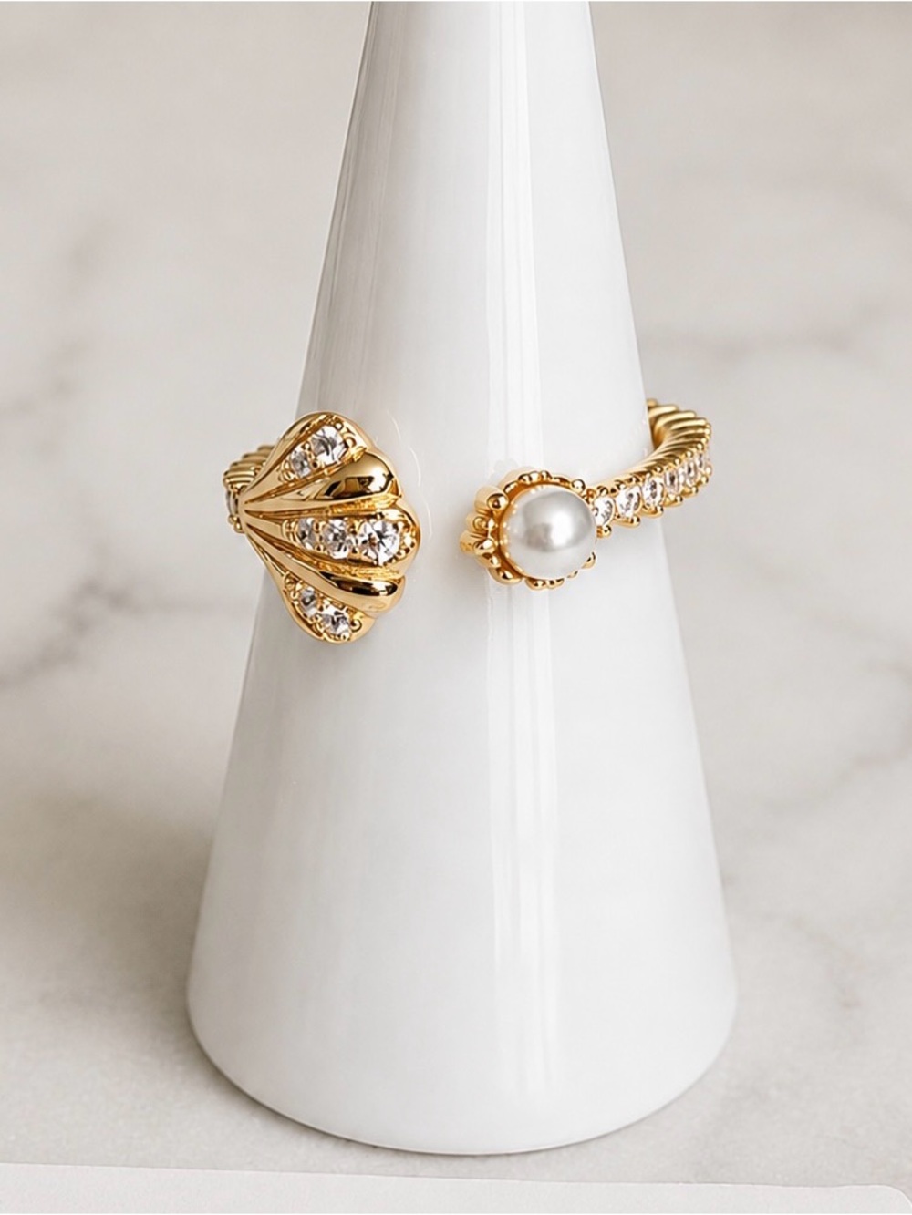 Bomb Party Sterling Vermeil The Tidal Pearl Ring